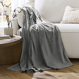 Super Soft Fleece Throw - Charcoal main image
