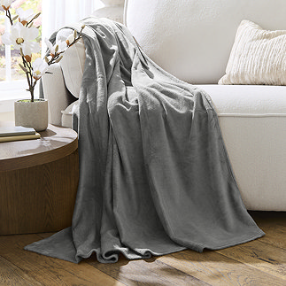 Super Soft Fleece Throw - Charcoal main image