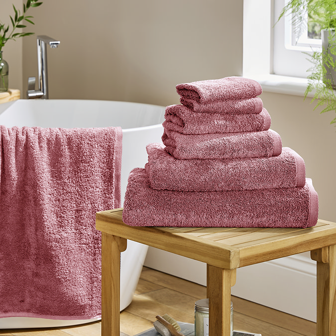 supersoft rose pink towel bundle 