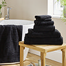 Supersoft black towels 