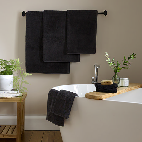 Supersoft black towels