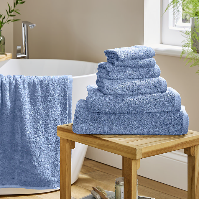 Supersoft powder blue towels 