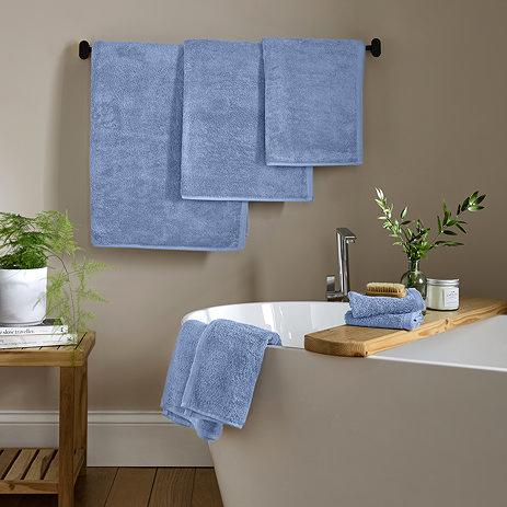 Supersoft powder blue towels