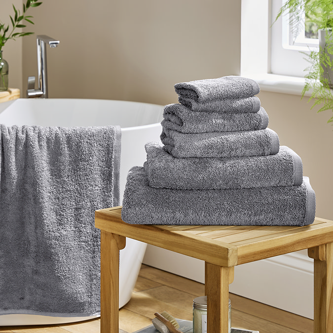 Supersoft silver towels 