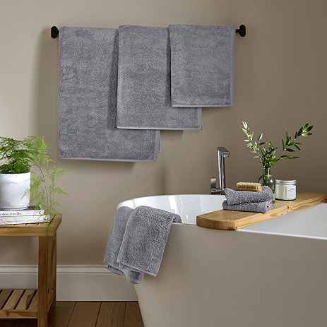 Supersoft silver towels