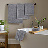 Supersoft silver towels 