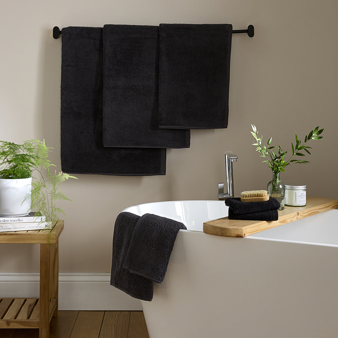 Supersoft Towels in black image 