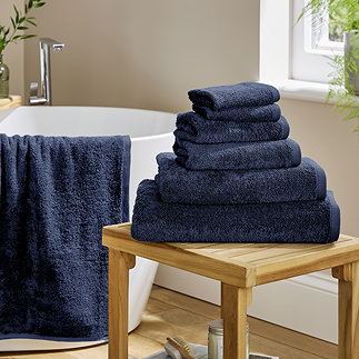 Supersoft Towels in Mineral Navy Blue image 