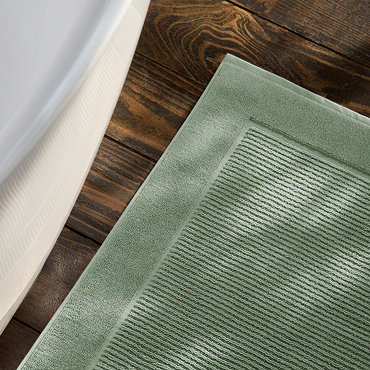 Supreme Bay Leaf Green Bath Mat Close Up
