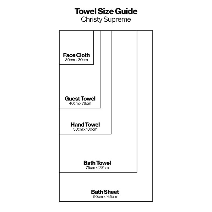Image of towel size guide