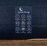 close up image on synclseep care instructions and key features of pocket gel mattress