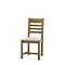 image cut out on white background of dark oak chair with slatted back