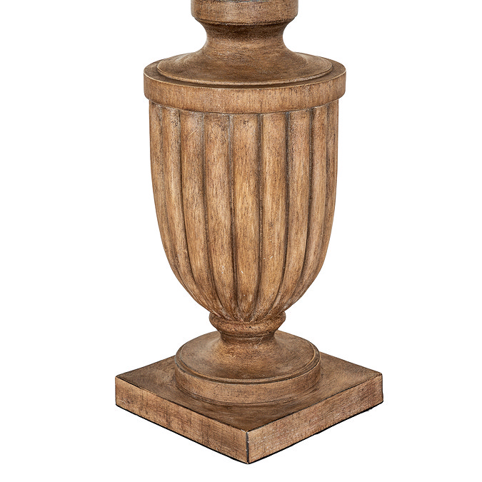 Tassora Table lamp in brown with edged linen shade