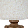 Tassora Table lamp in brown with edged linen shade