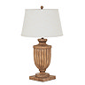 Tassora Table lamp in brown with edged linen shade