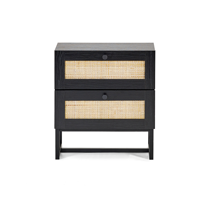 Taunton Black Bedside Table Front
