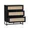 Taunton 3 Drawer Chest Black Open