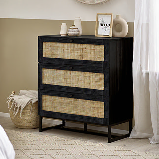 Taunton Black Chest 3 Drawers
