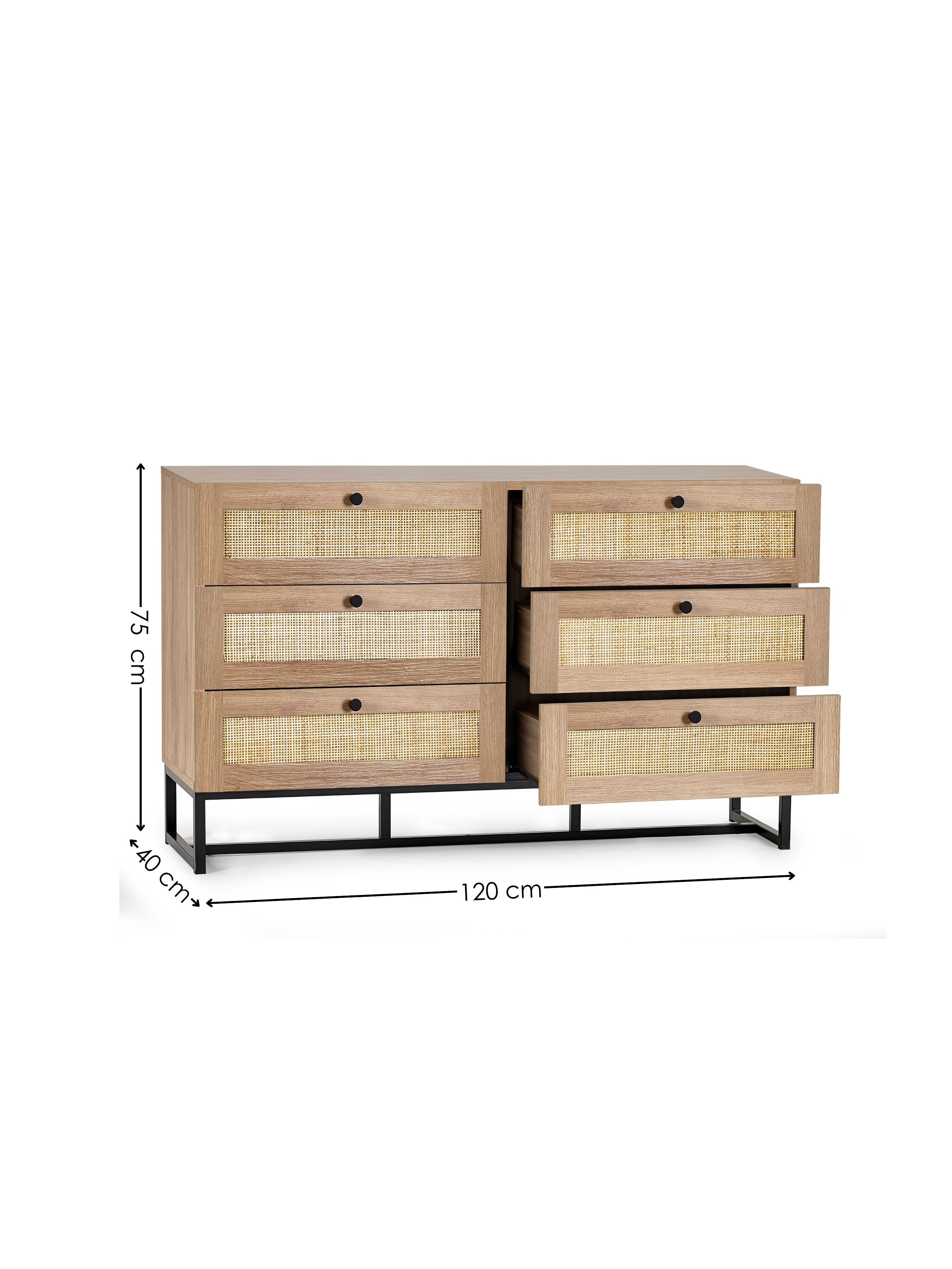 Taunton 6 Drawer Chest Dims