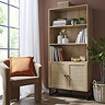 Taunton Wooden and Rattan Bookcase - Oak main image