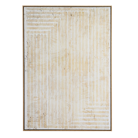 Tellura Hand Painted Canvas In Frame - Multi