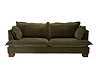 front on cut out image of olive green 3 seat sofa in chenille fabric