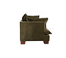 side on cut out image of olive green 3 seat sofa