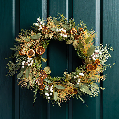 Tiffany Wreath with orange slices