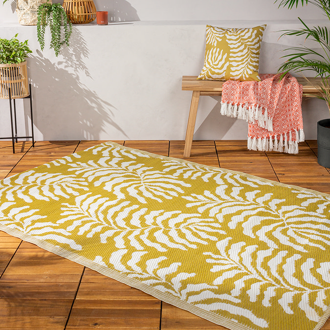 Tocorico Rug in mustard on floor image 2