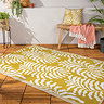 Tocorico Rug in mustard on floor image 2