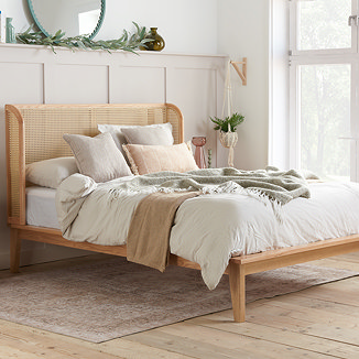 Toulouse Wooden Bed - Oak main image