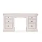 front on image of light grey dressing table, cut out on white background