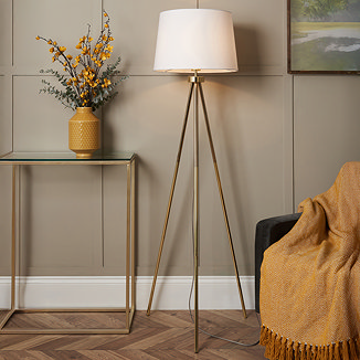 Tristan Tripod Floor Lamp - Brass main image