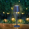 image of minimalist table lamp on outdoor table