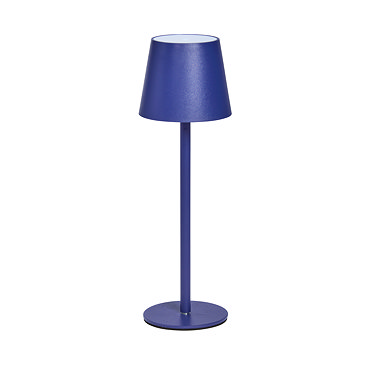 image of minimalist table lamp on outdoor table