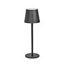image cut out on white background of black modern table lamp