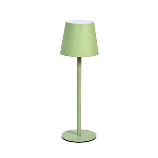 image cut out on white background of modern sage table lamp