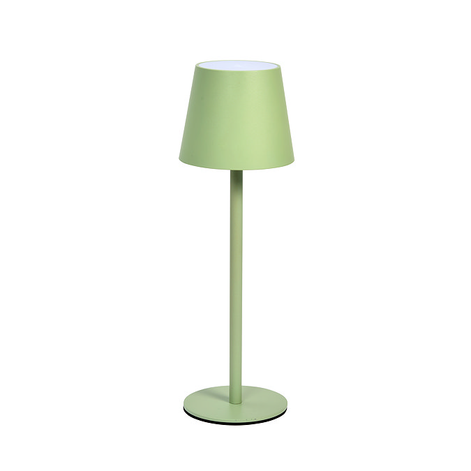 image cut out on white background of modern sage table lamp