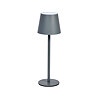 image cut out on white background of slate grey minimalist table lamp