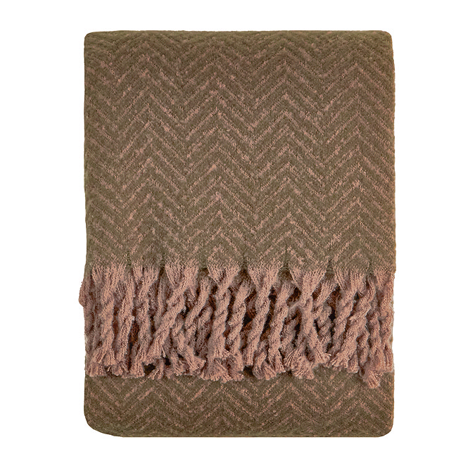 Tweedie taupe throw image