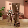 Tweedie taupe throw image