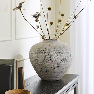 Valencia Large Ceramic Vase - Antique White main image