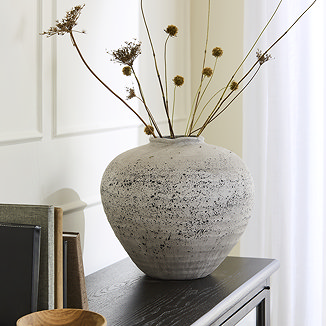 Valencia Large Ceramic Vase - Antique White main image