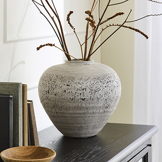 Valencia Medium Ceramic Vase - Antique White main image