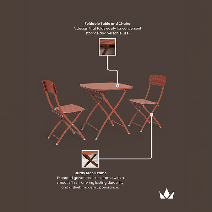 materials specification of 70cm bistro set