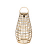 image cut out on white background of tall rattan lantern with handle