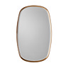 image cut out on white background of oval oak mirror