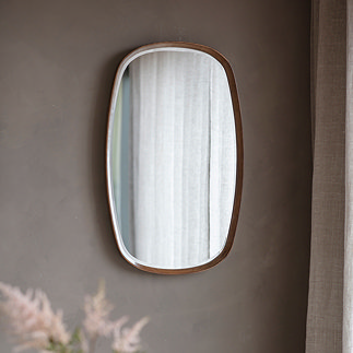 Verona wall mirror in walnut image 1