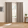 Verso Reversible Blackout Eyelet Curtains in charcoal, reverse side image over a window