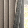 Verso Reversible Blackout Eyelet Curtains in Charcoal close up texture image of the reverse side